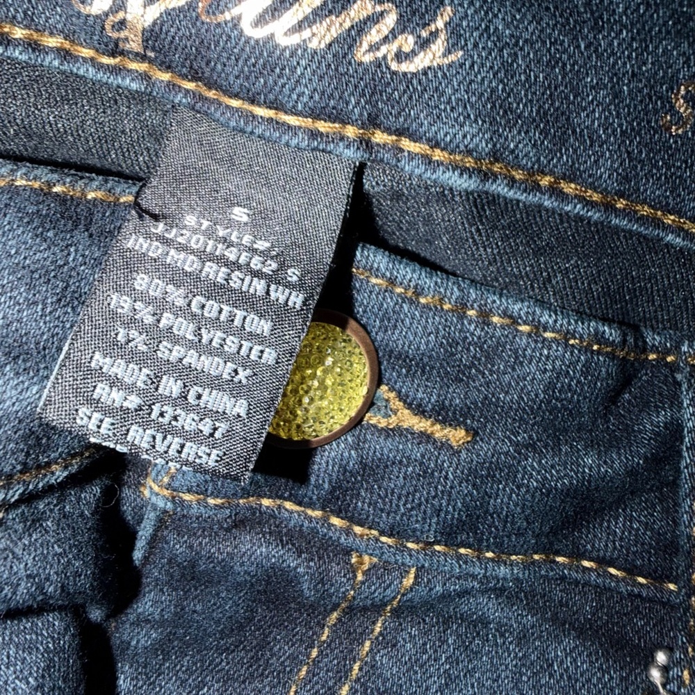 Women's Skinny Jeans - Dark Blue - Picture 3 of 4